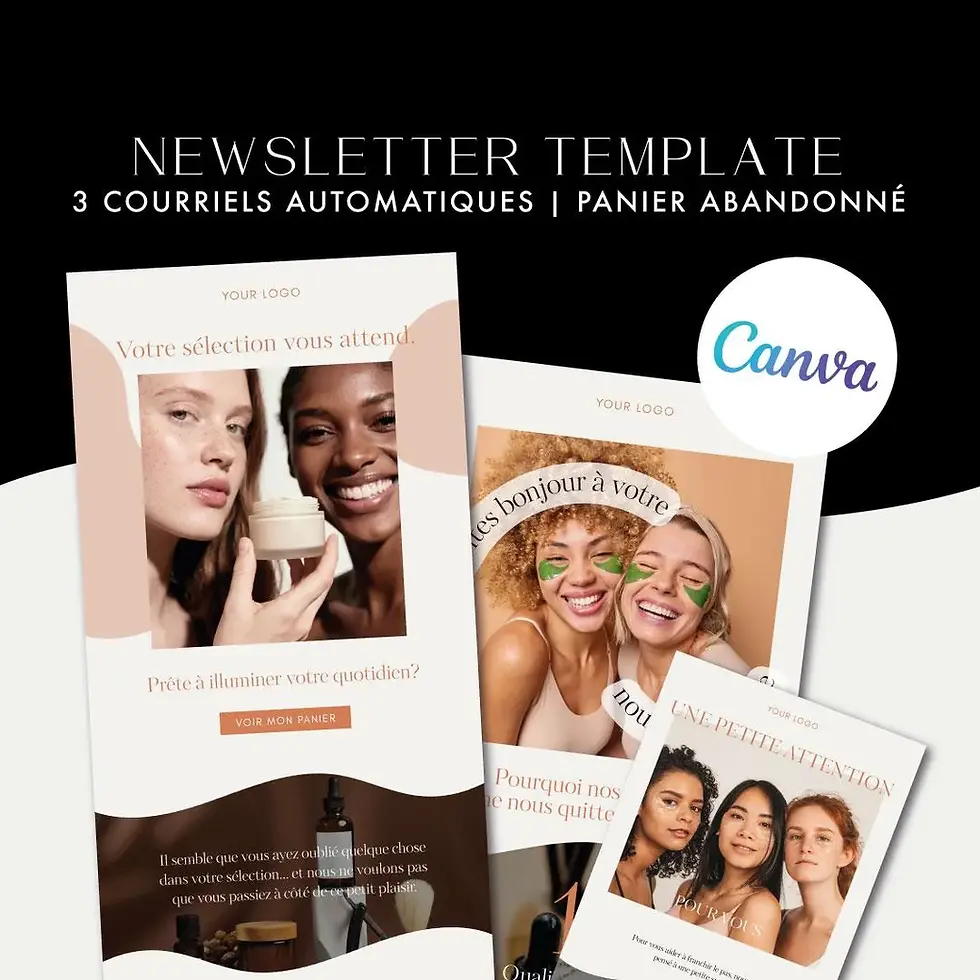 Modèles de 3 courriels automatiques – Panier abandonné