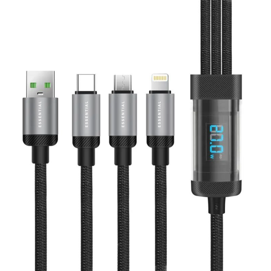 Essential 3 in 1 Universal Charge Cable 120W PD Fast Charging