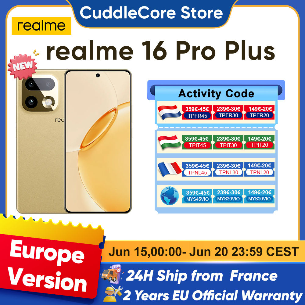 realme 16 Pro Plus 5G Smartphone Global Version Snapdragon 7 Gen 4 200MP Camera