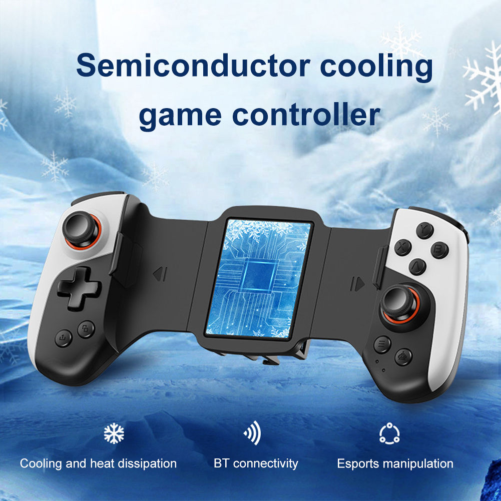 2 in 1 Wireless Mobile Gaming Controller with Cooling Fan Dual Joysticks for And