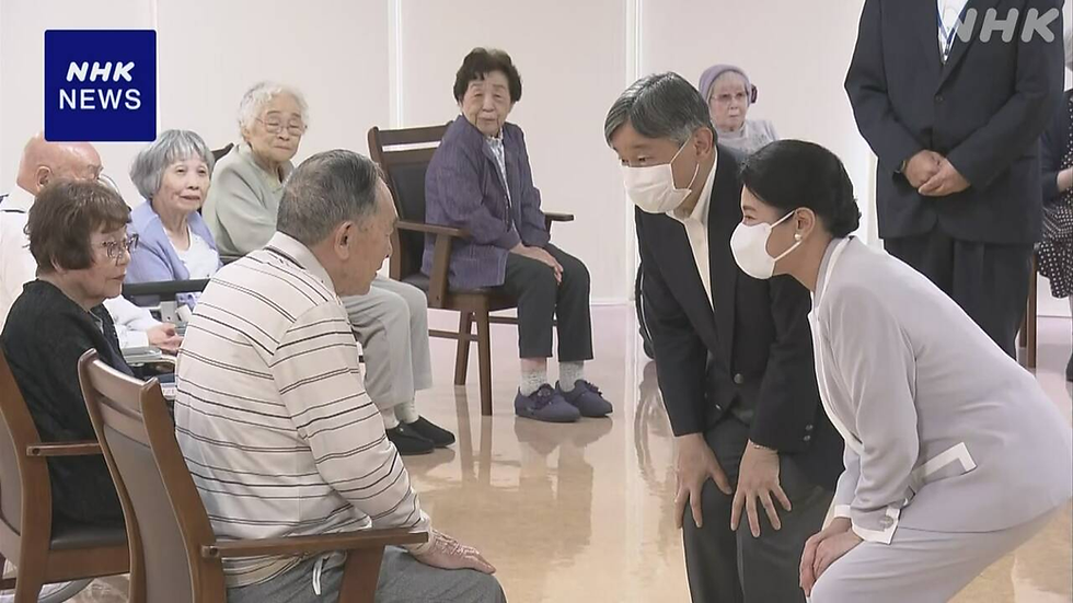 広島訪問中の天皇皇后両陛下 原爆養護ホームで入所者と交流 被爆者らにやさしく声をかけられる