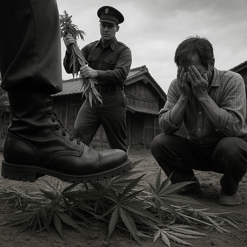 日本の大麻を禁止し踏み潰すGHQ