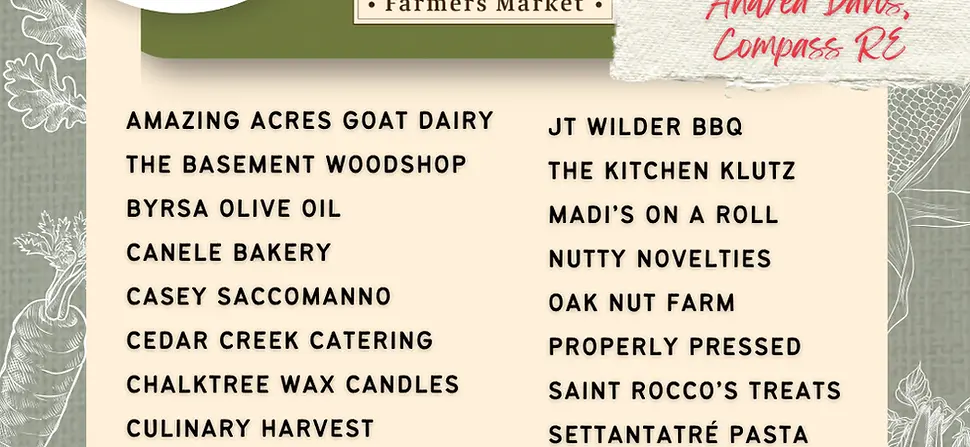 upcoming vendor lineup