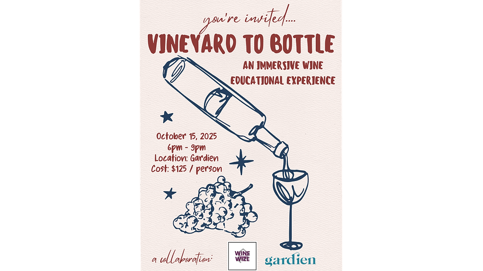 Vineyard to Bottle flyer with details