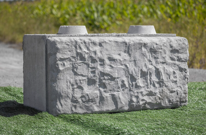 Thumbnail: Concrete block with tenons 2x2x4 (2200lbs)