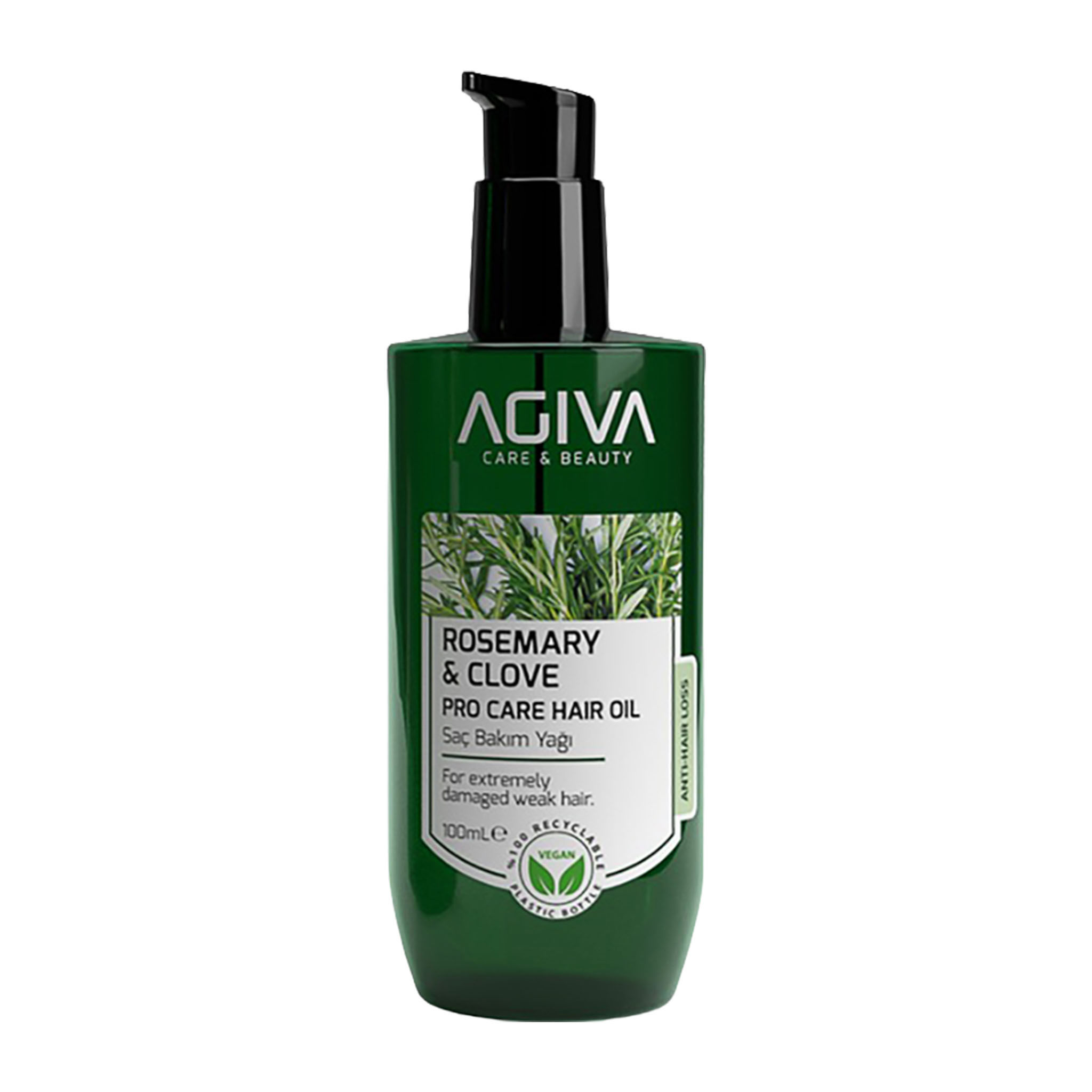 Agiva Rosemary & Clove Pro Care Hair Oil for Weak Hair Prone to Hair Loss, 100ml