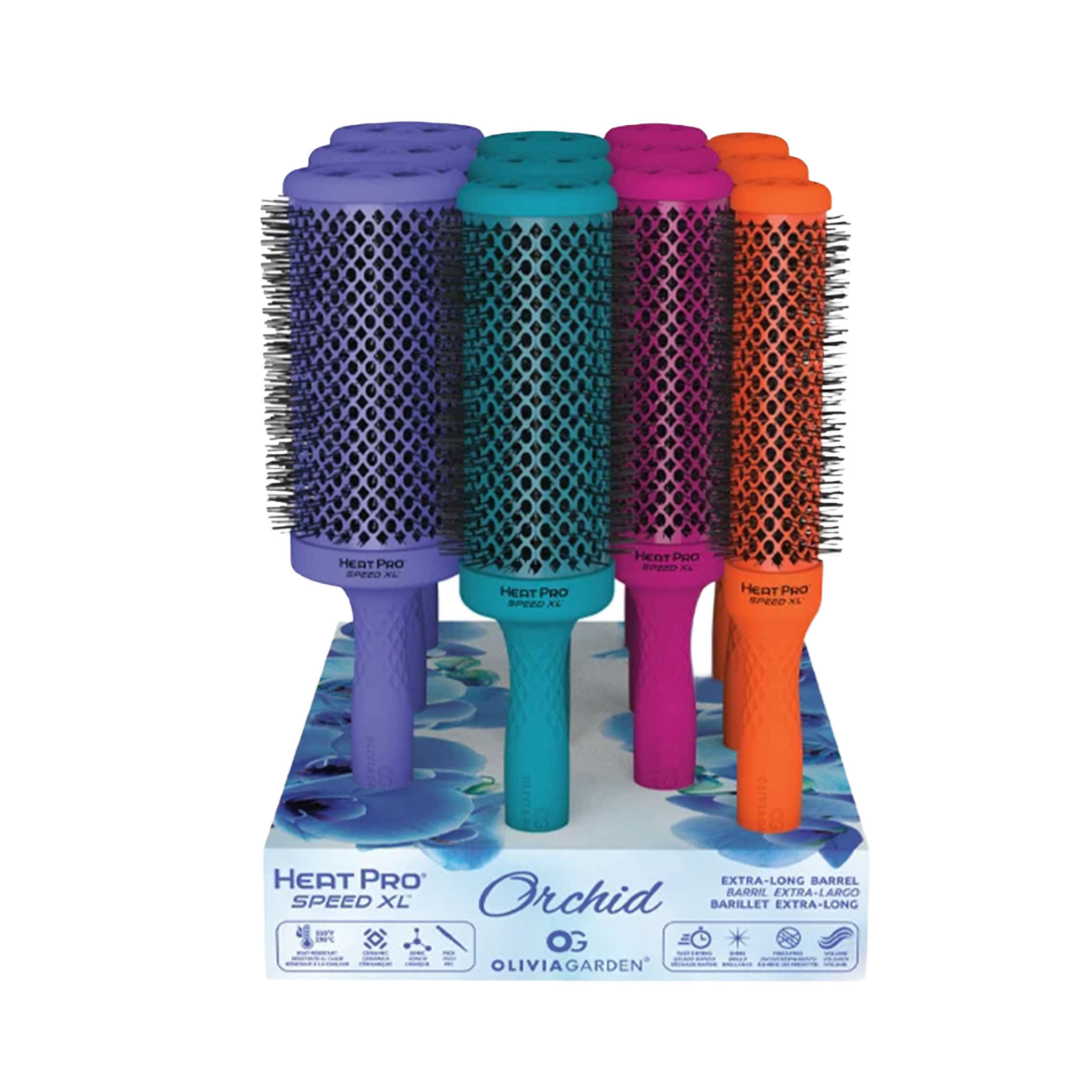 Olivia Garden HeatPro Speed XL Orchid Brush Collection
