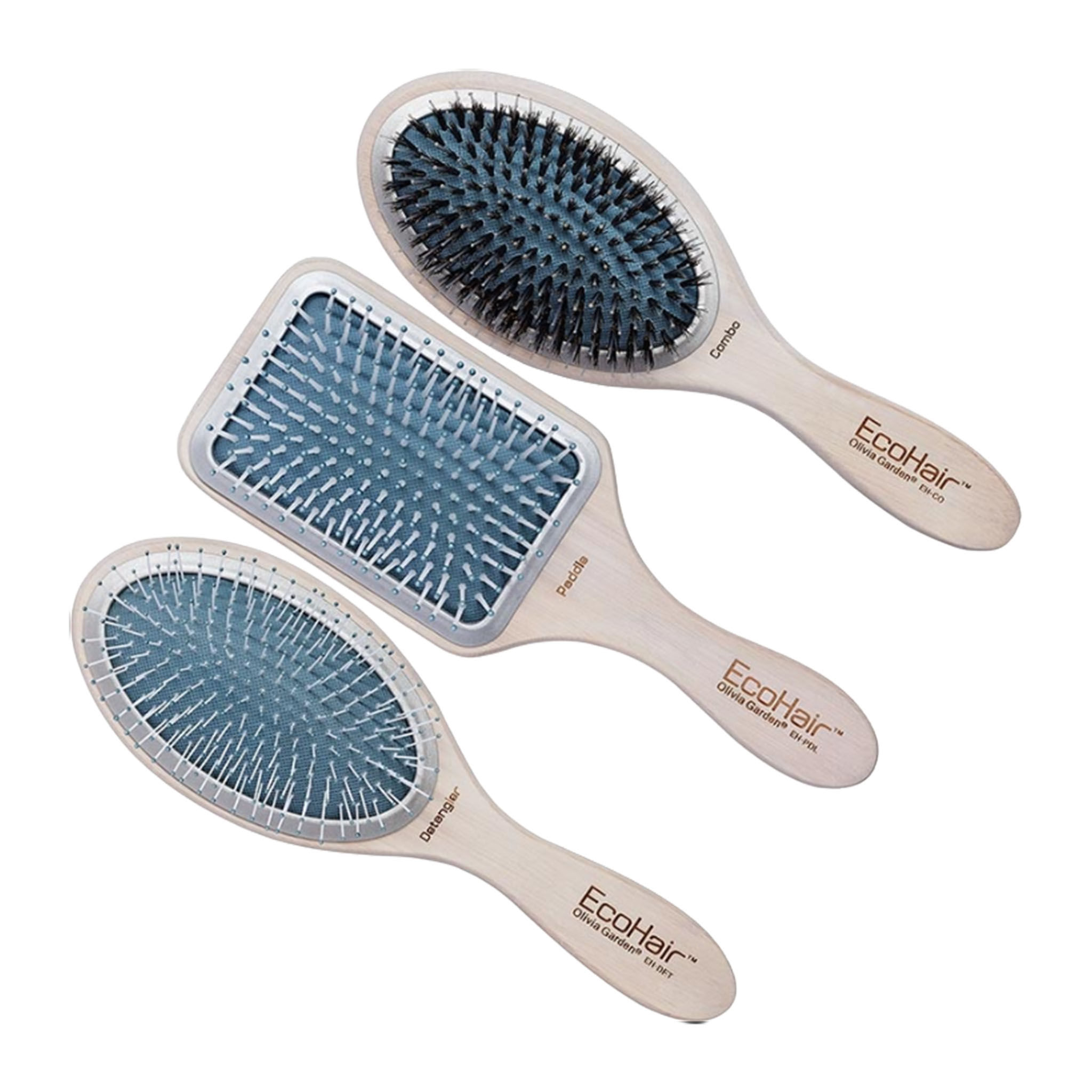 Olivia Garden EcoHair Thermal Bamboo Paddle & Cushion Brush Collection