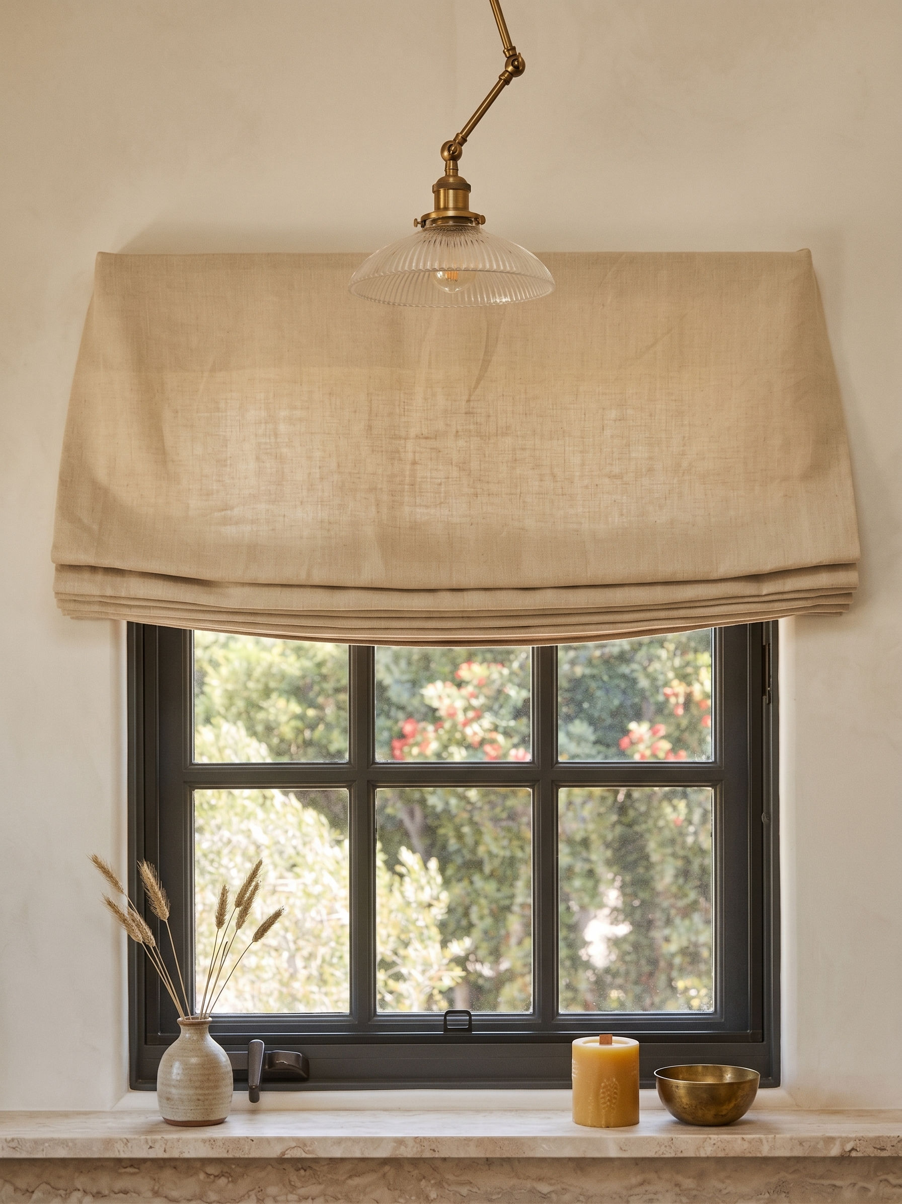 Natural Linen Effect Roman Blind