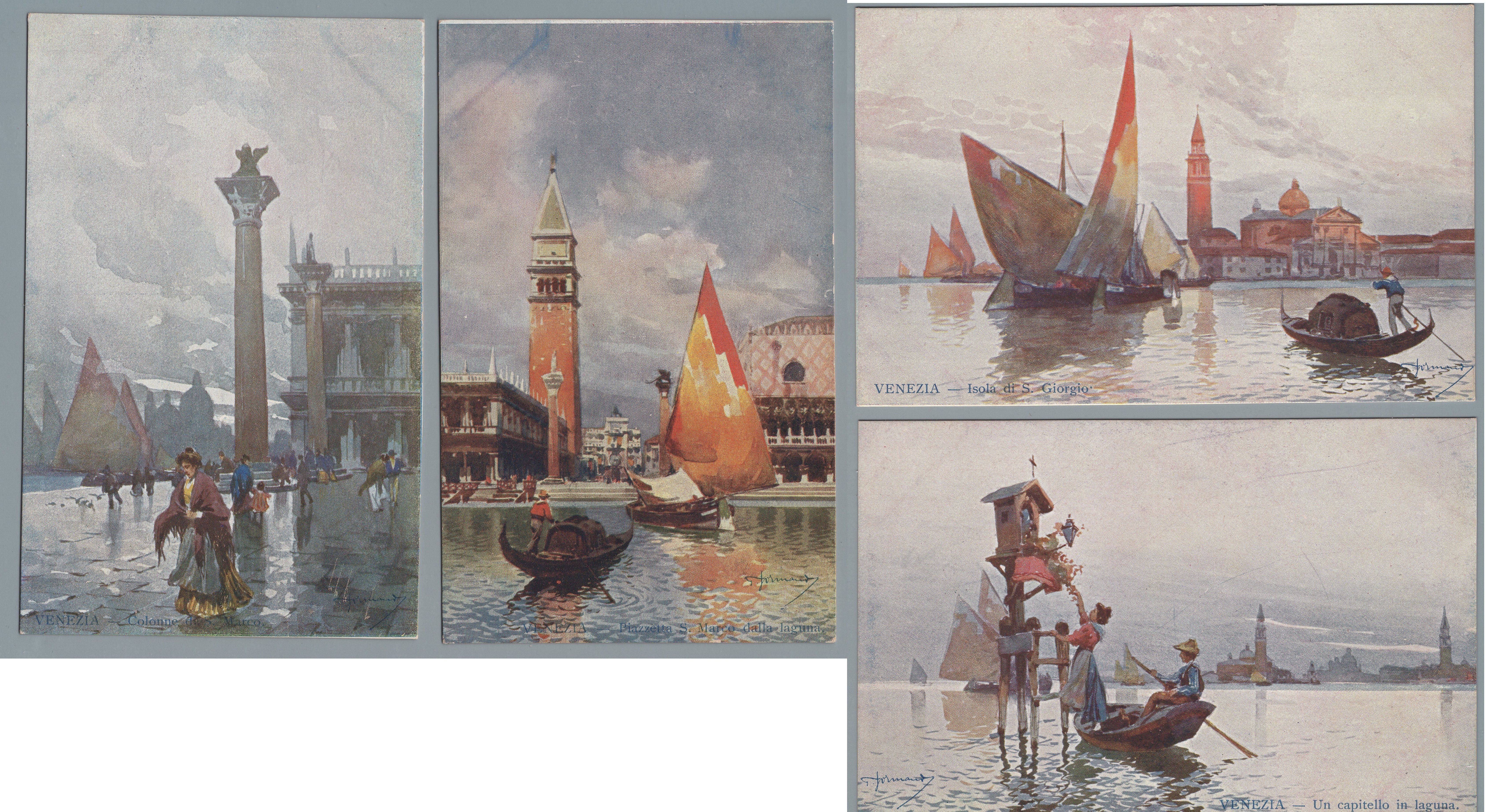 2A06FORGTECN Cart. Pittoriche . Illustrazioni di Venezia del Pittore G.Formand