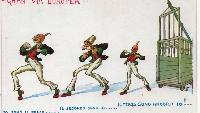2A10SPOFSTR Cart.  satirica WW1: Propaganda contro Imperi Centrali . P.Stroppa