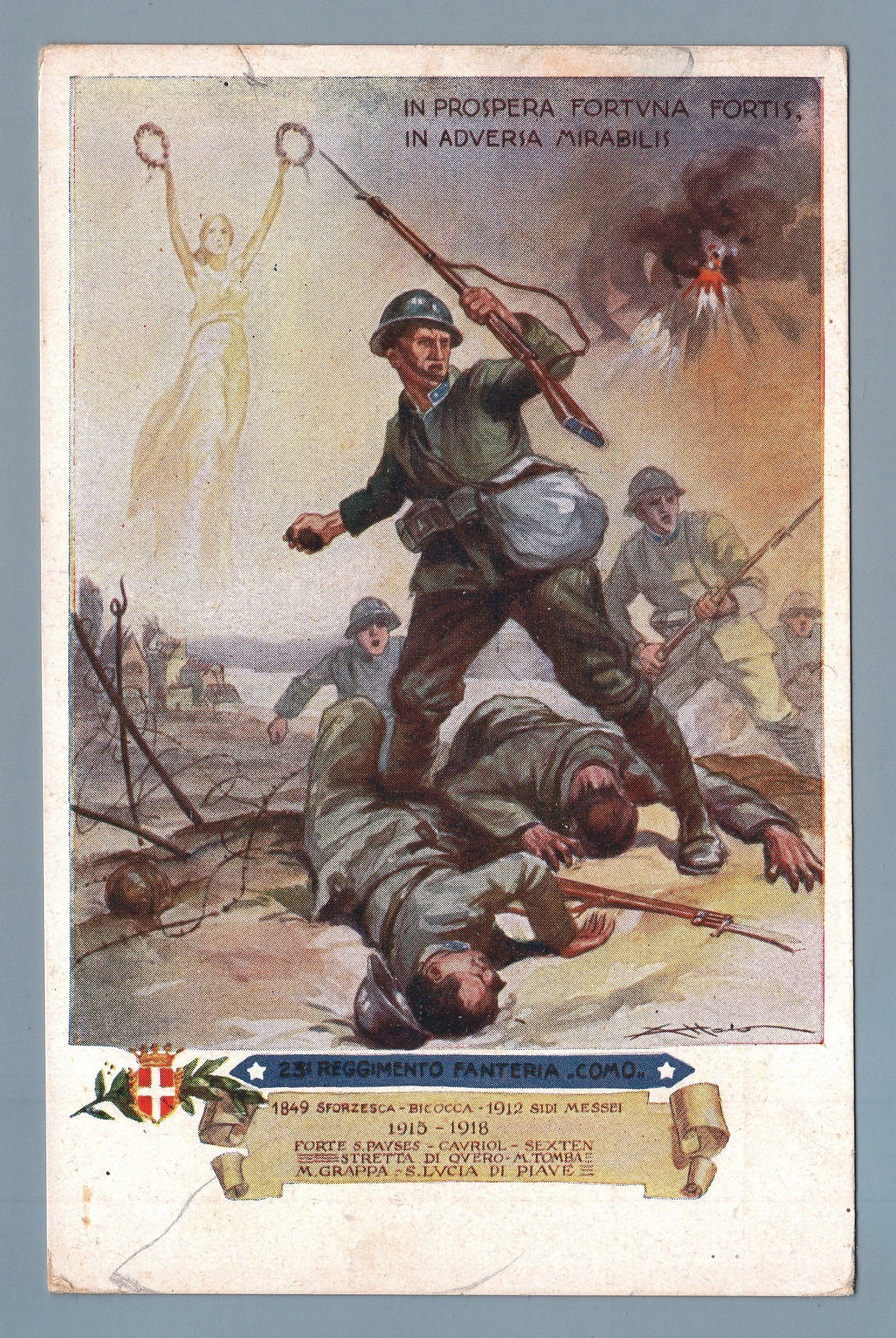 2B02.026 Cart.Reggim.:  23° Fanteria .Brigata Como .Sforzesca Bicocca RRR