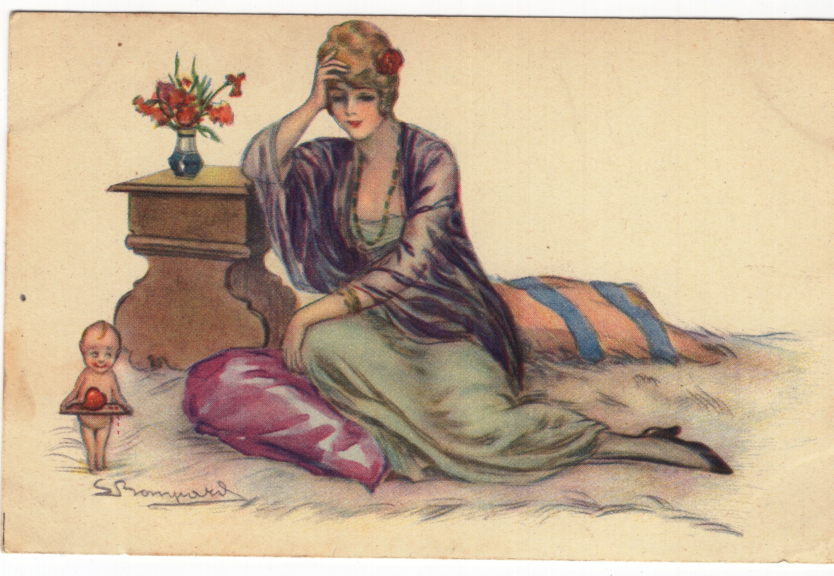 2C05ZZ C.Augurali: Donne . dis Bompard . Scritta