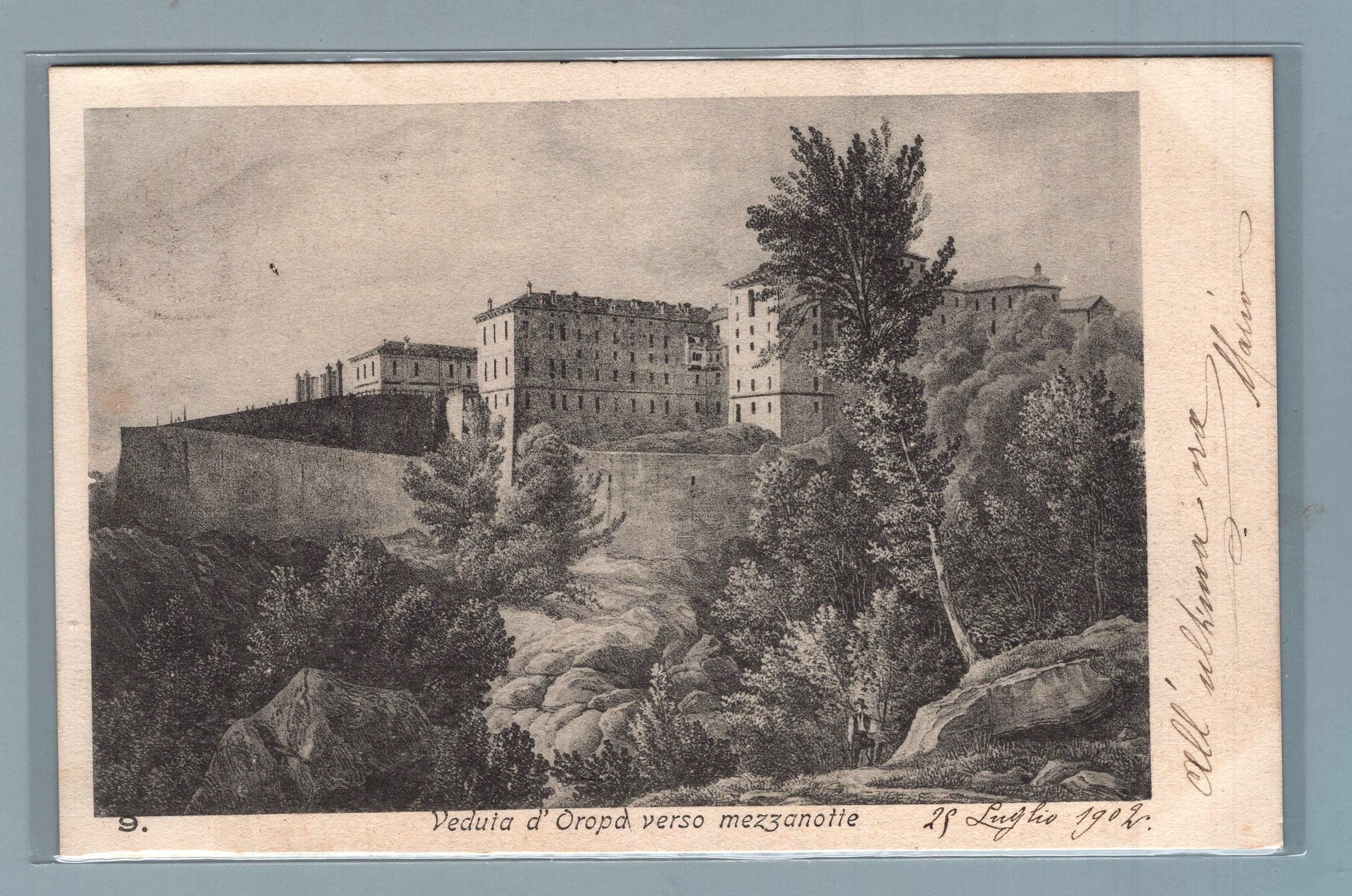 1CBGG118A47 Veduta di Oropa verso Mezzanotte . 1902