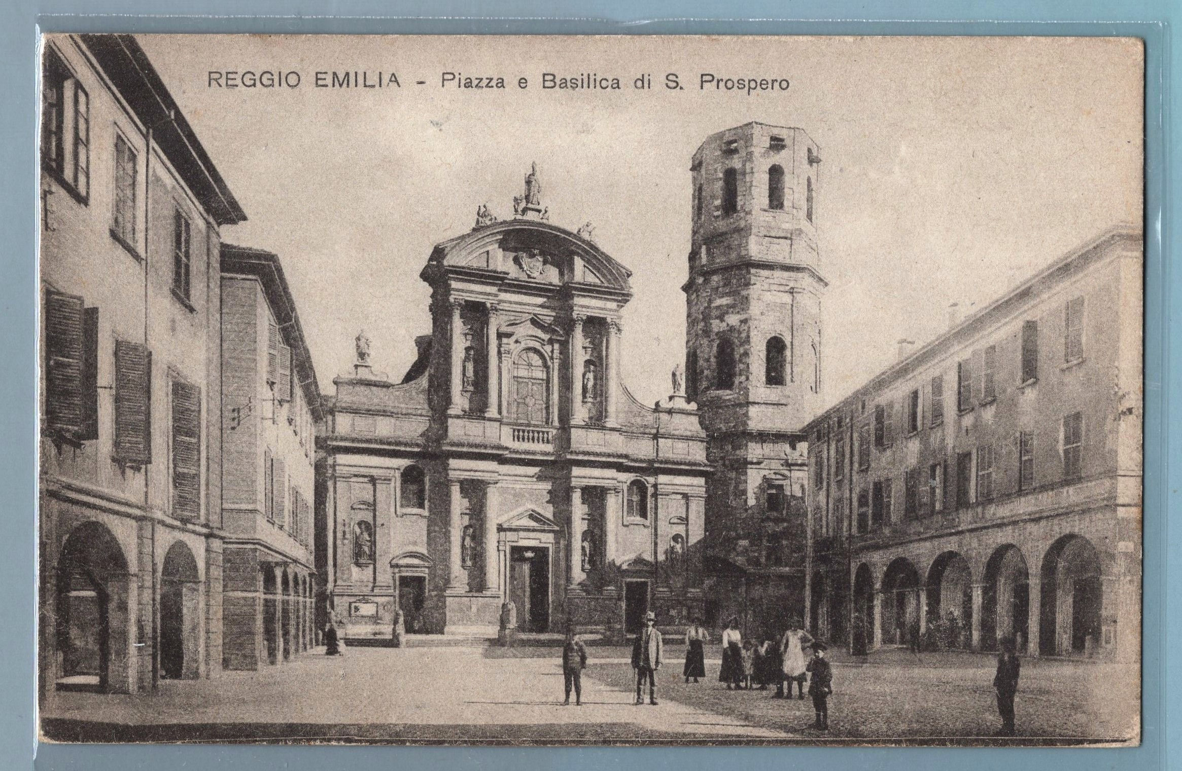 1SRC.H224A33 Reggio Emilia . Piazza e Basilica S.Prospero . viagg.1919