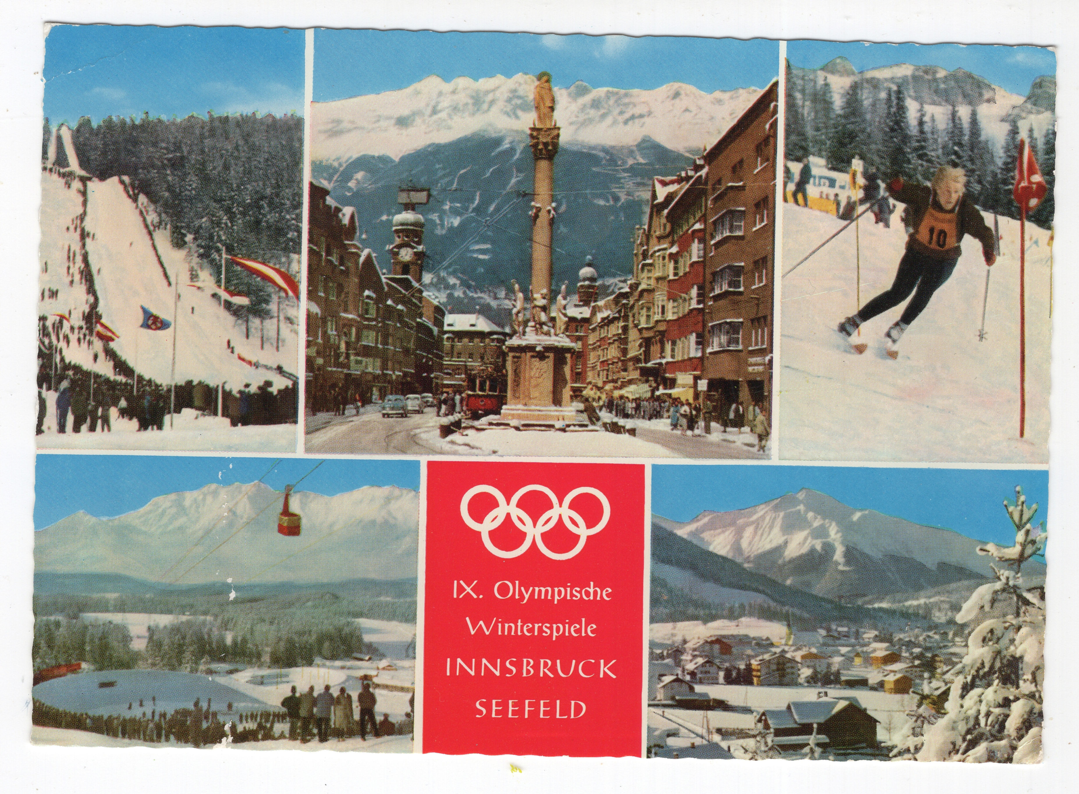 51964A000OI Olimpiadi di Innsbruck 1964 – 2 cartoline affrancate