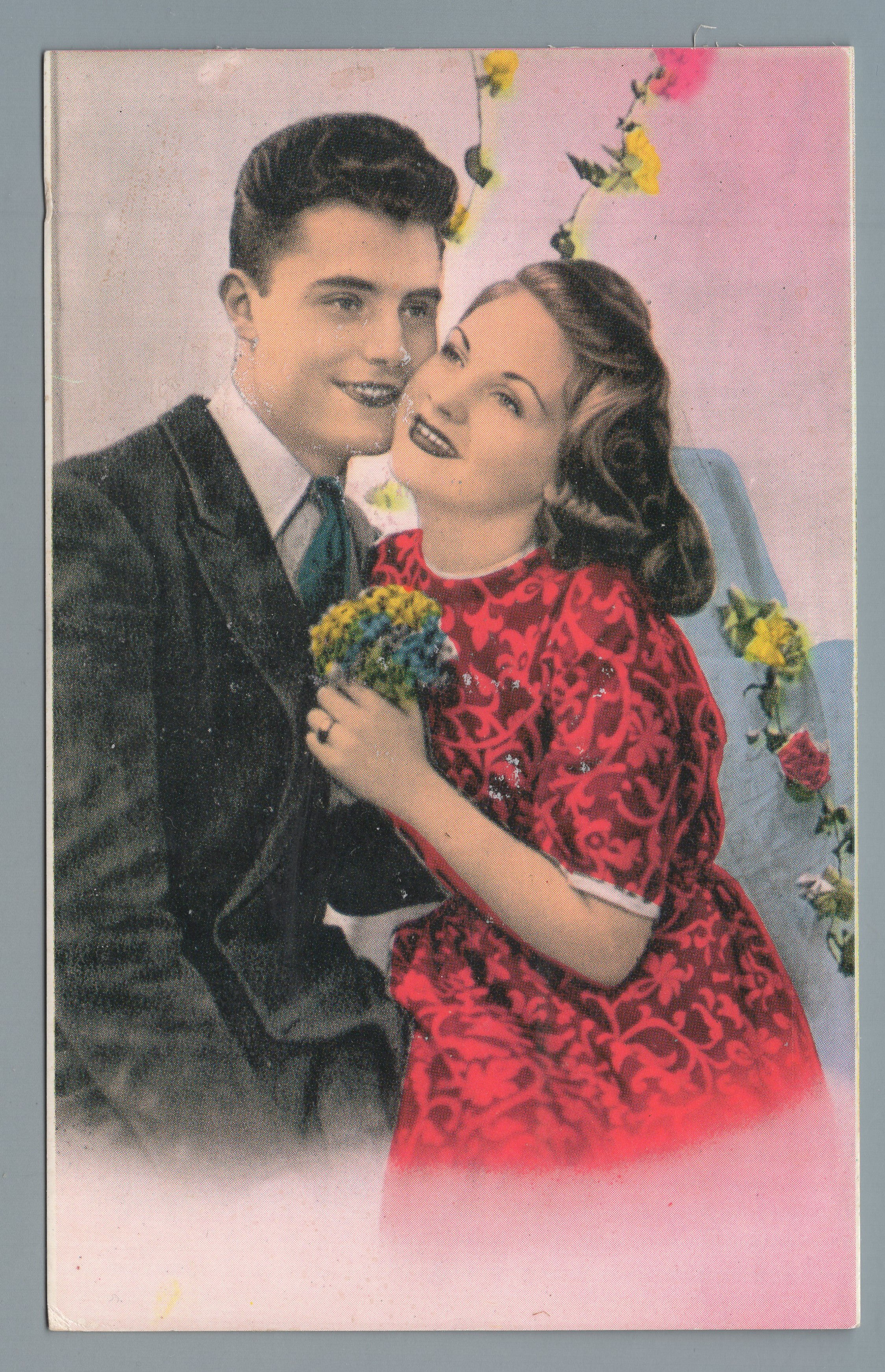 3C01ZZ Cart. augurale: Giovani innamorati . nuova