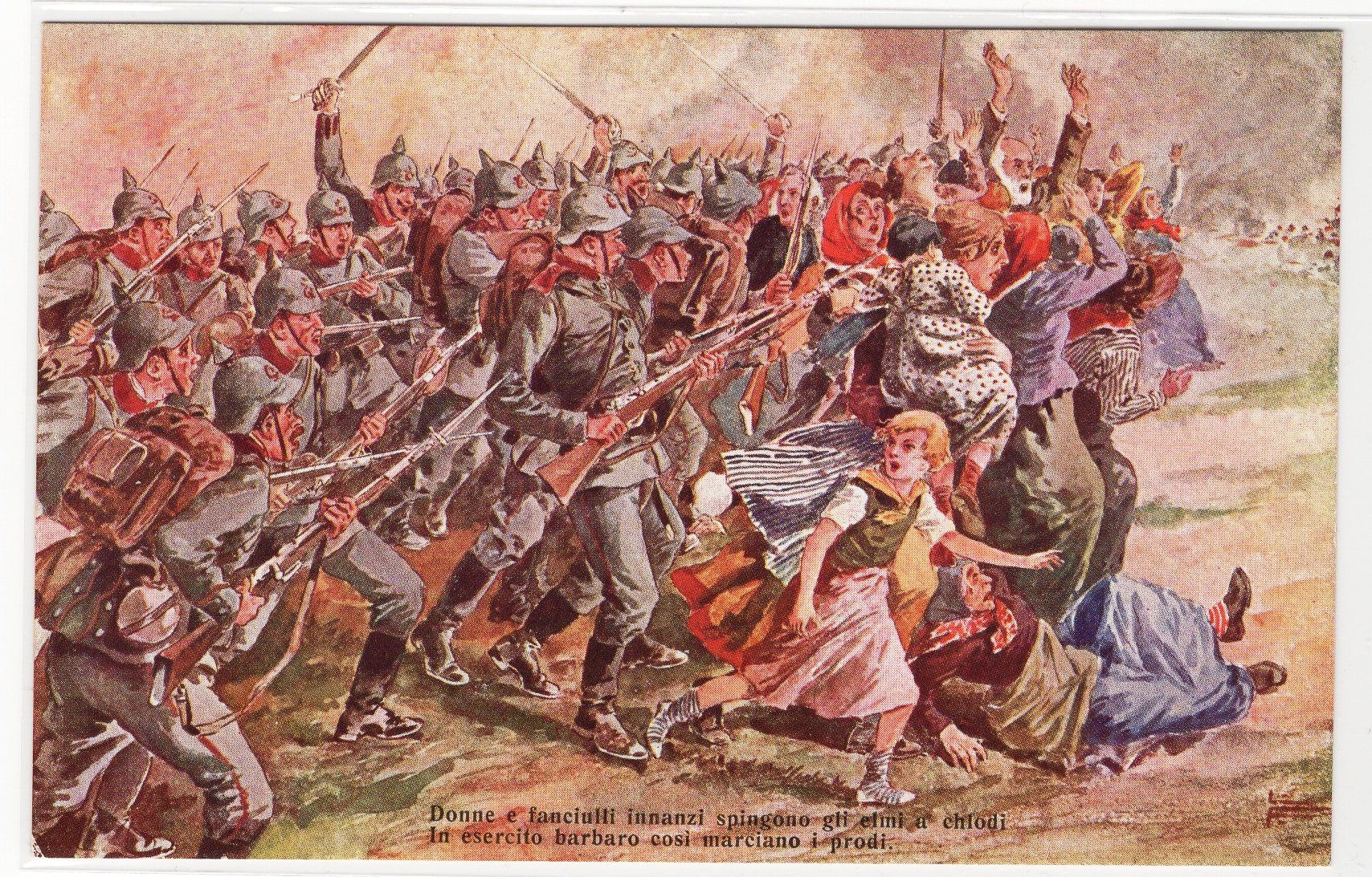 2A07FORLANT Cart. satirica WW1: Propaganda Antitedesca . L.Fornari