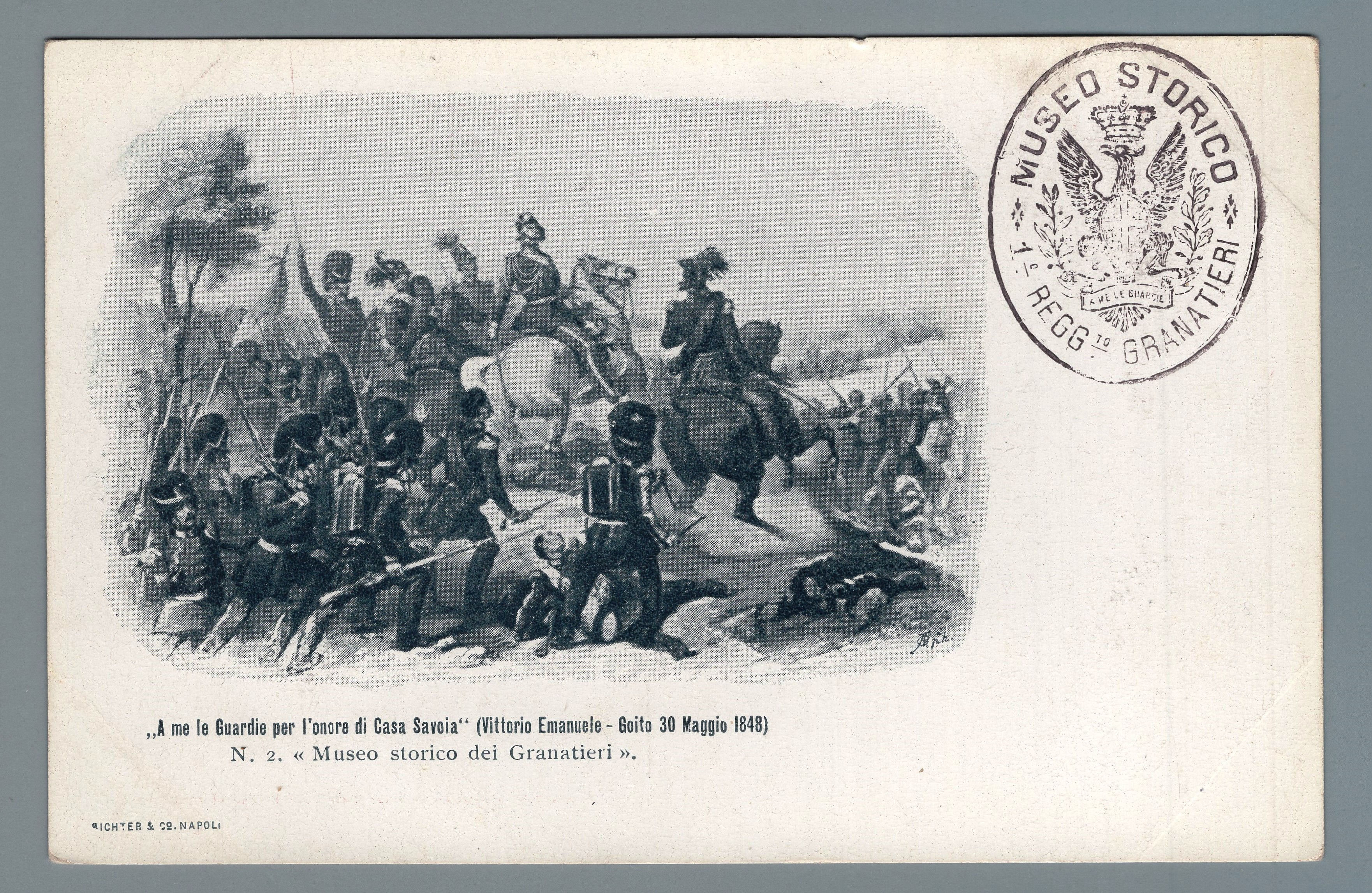 2O04. Cart. Reggim.:  Granatieri di Sardegna . Museo storico . nuova
