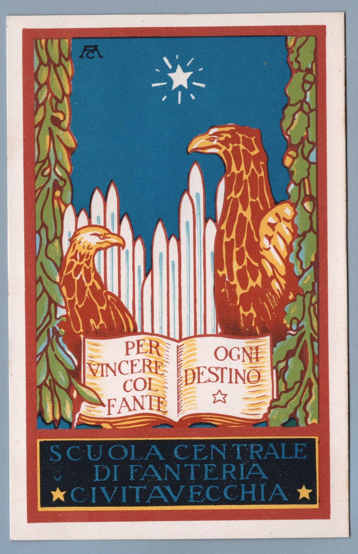 3M01.FANT Cart.Reggiment.: Scuola Centrale di Fanteria . Civitavecchia . fasc.