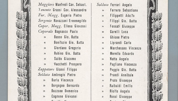 2C01.001 Cart. Reggim.:  1° Regg; Alpini . Caduti