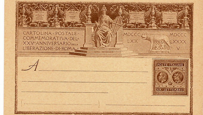 Cart.Comm. XXV Anniversario Liberazione di Roma . Nuova