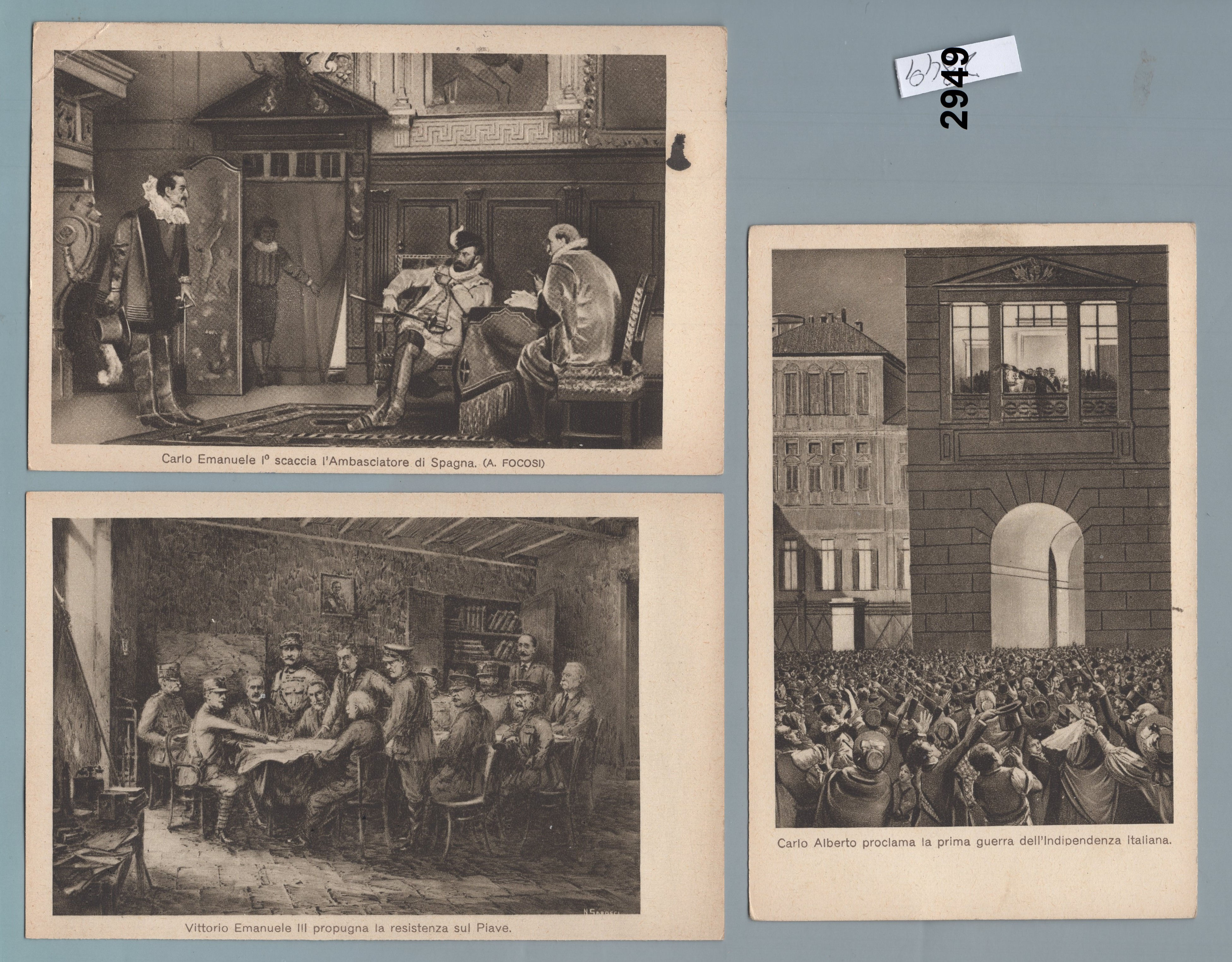 2C06ZZCSA Cart. Prop. Monarch.: Serie "Casa Savoia nei secoli" . nuove + viagg.