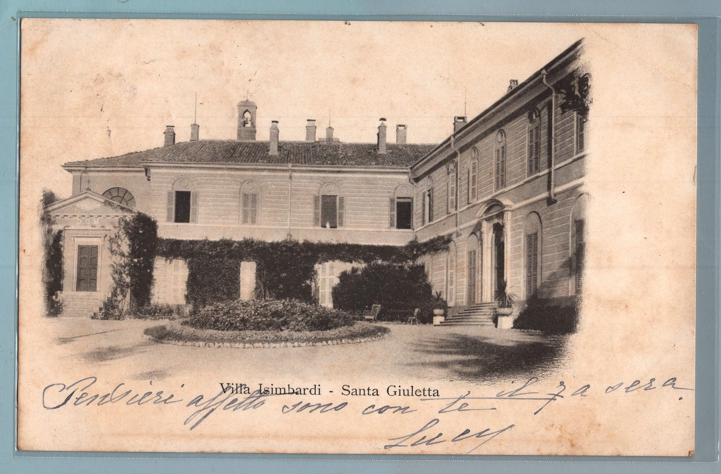 1CCOL956A05 Villa Isimbaldi . Santa Giulietta . viagg.1902
