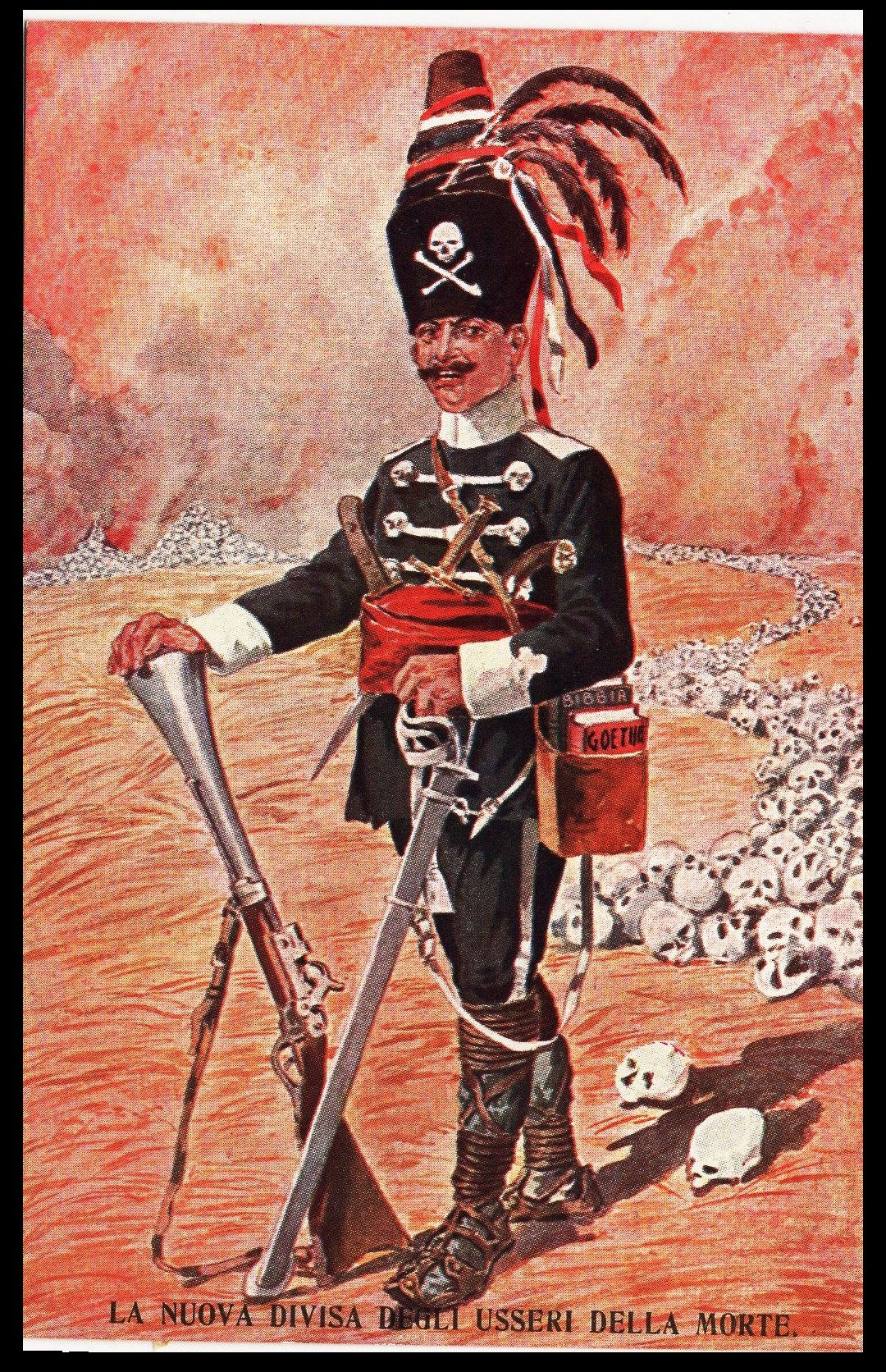 2A07FORLANT Cart. satirica WW1: Propaganda Antitedesca