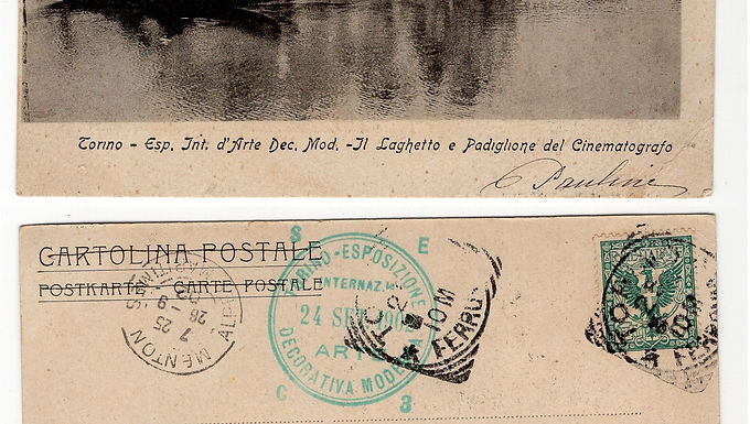 11911L219AD Esp. D'Arti Decorative To 1902 e Palazzo Cinema e laghetto.Viagg.