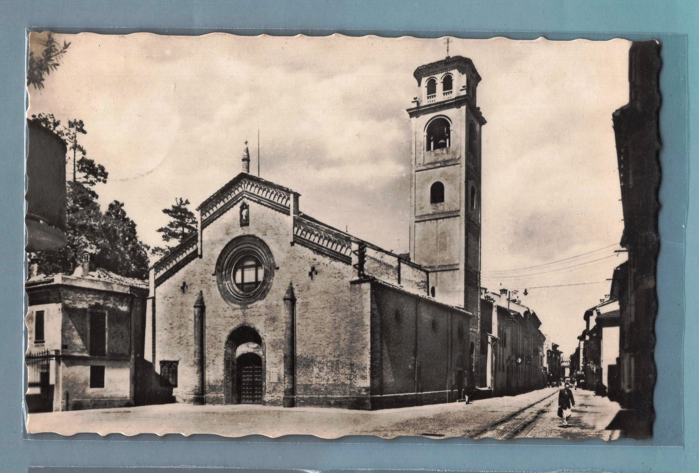 1CLO.E648A09 Lodi . via Garibaldi . Chiesa S.Lorenzo . Viagg. 1946
