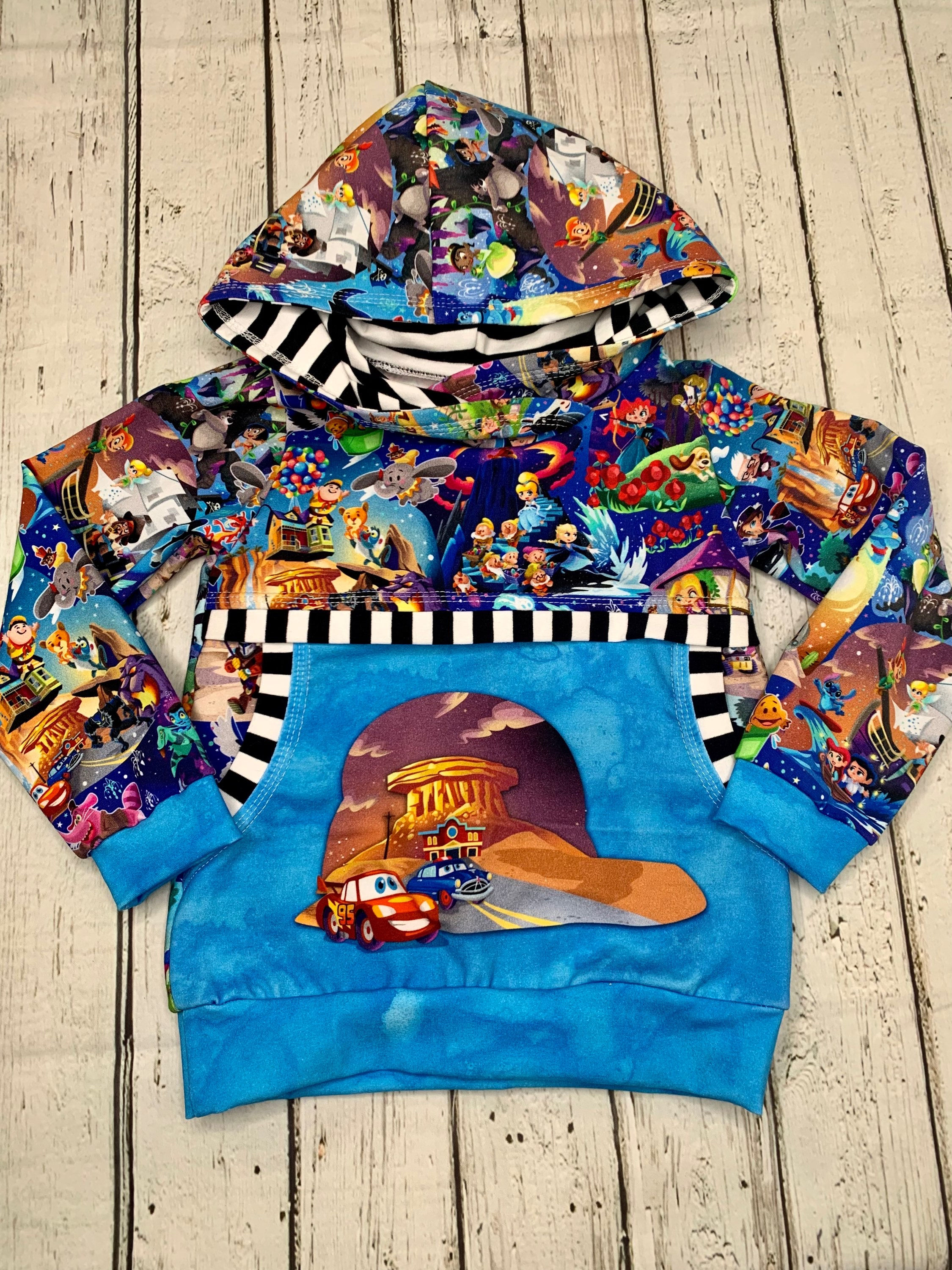 Candy Pocket Hoodie - Magical Mashup Cars - Size 2t