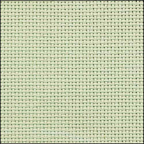Thumbnail: Close-up of cream-colored cross stitch fabric for needlepoint, DMC Floss 504. Bloomfield Craft