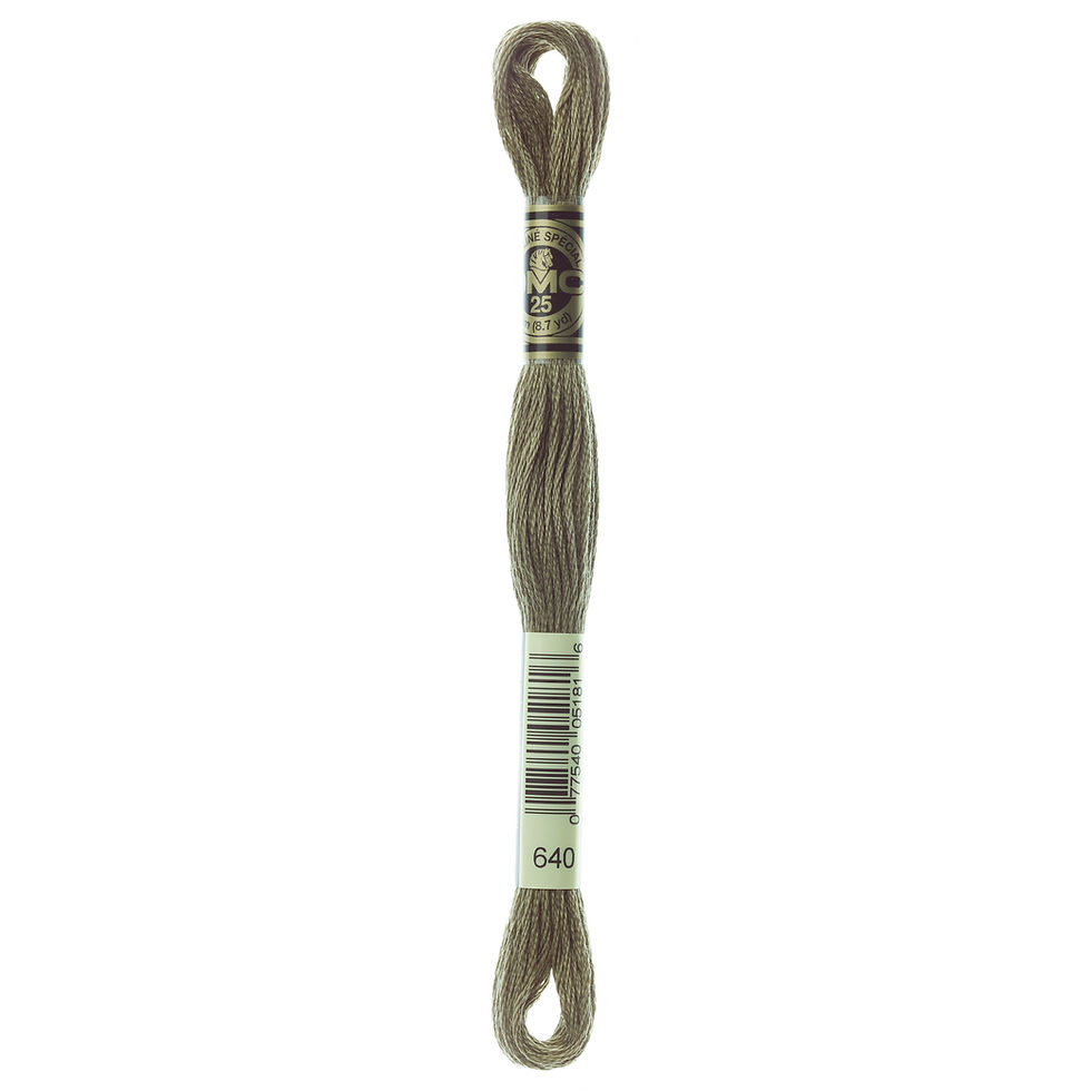 Thumbnail: DMC 640 Very Dark Beige Gray embroidery floss skein