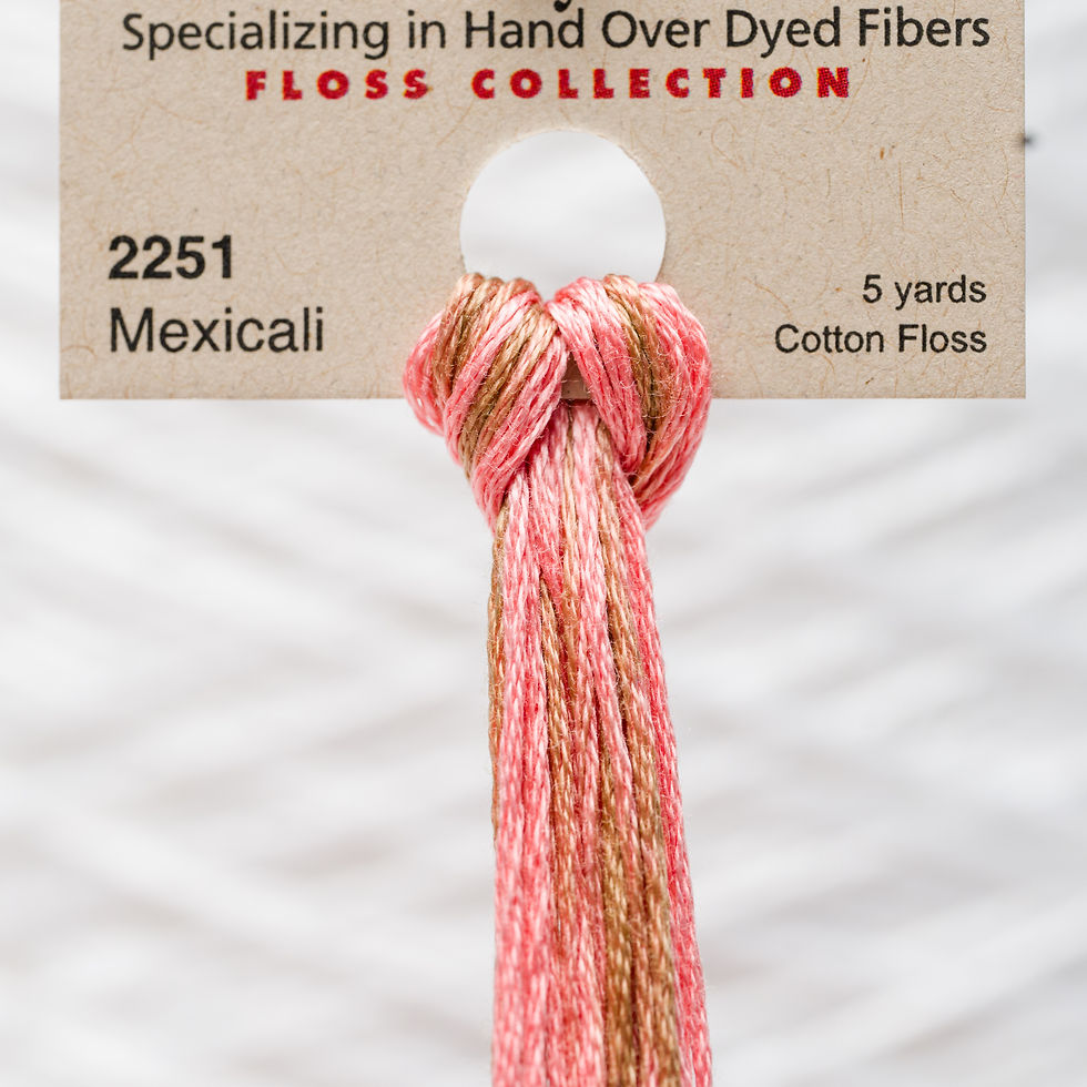Thumbnail: Floss Collection, 2251 Mexicali, specializing in hand over dyed fibers, cotton floss, 5 yards.