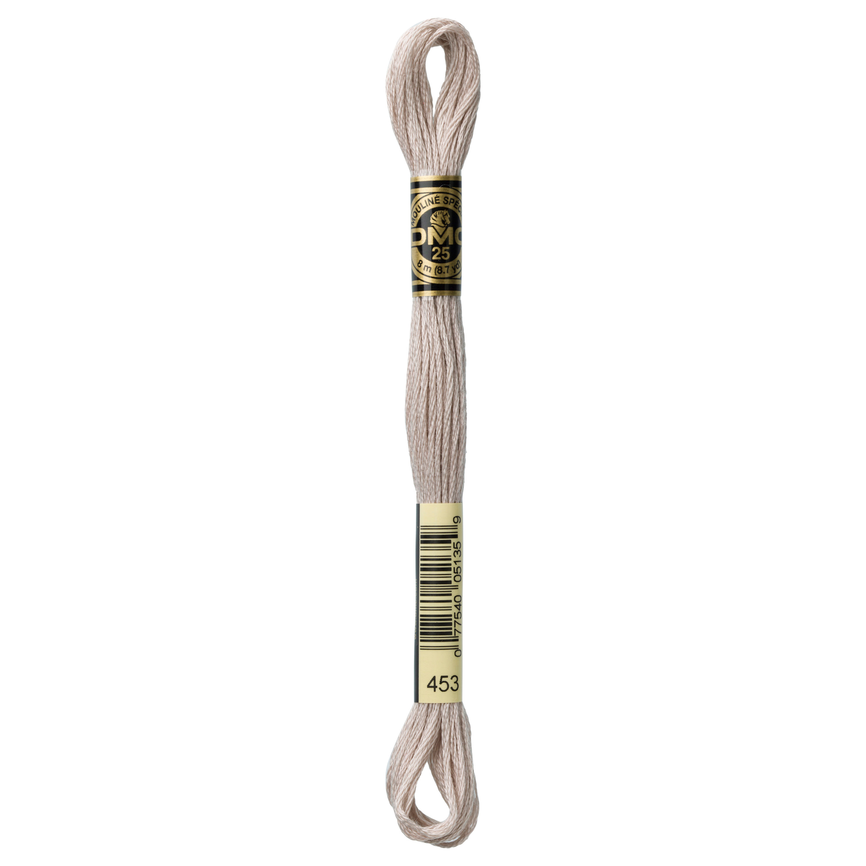 DMC 453 Light Shell Gray embroidery floss skein