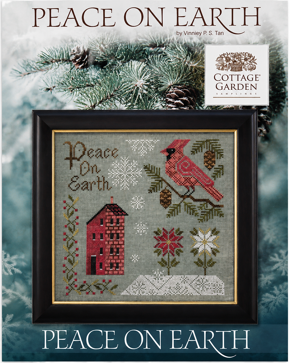Peace on Earth cross stitch pattern cover by Cottage Garden Samplings