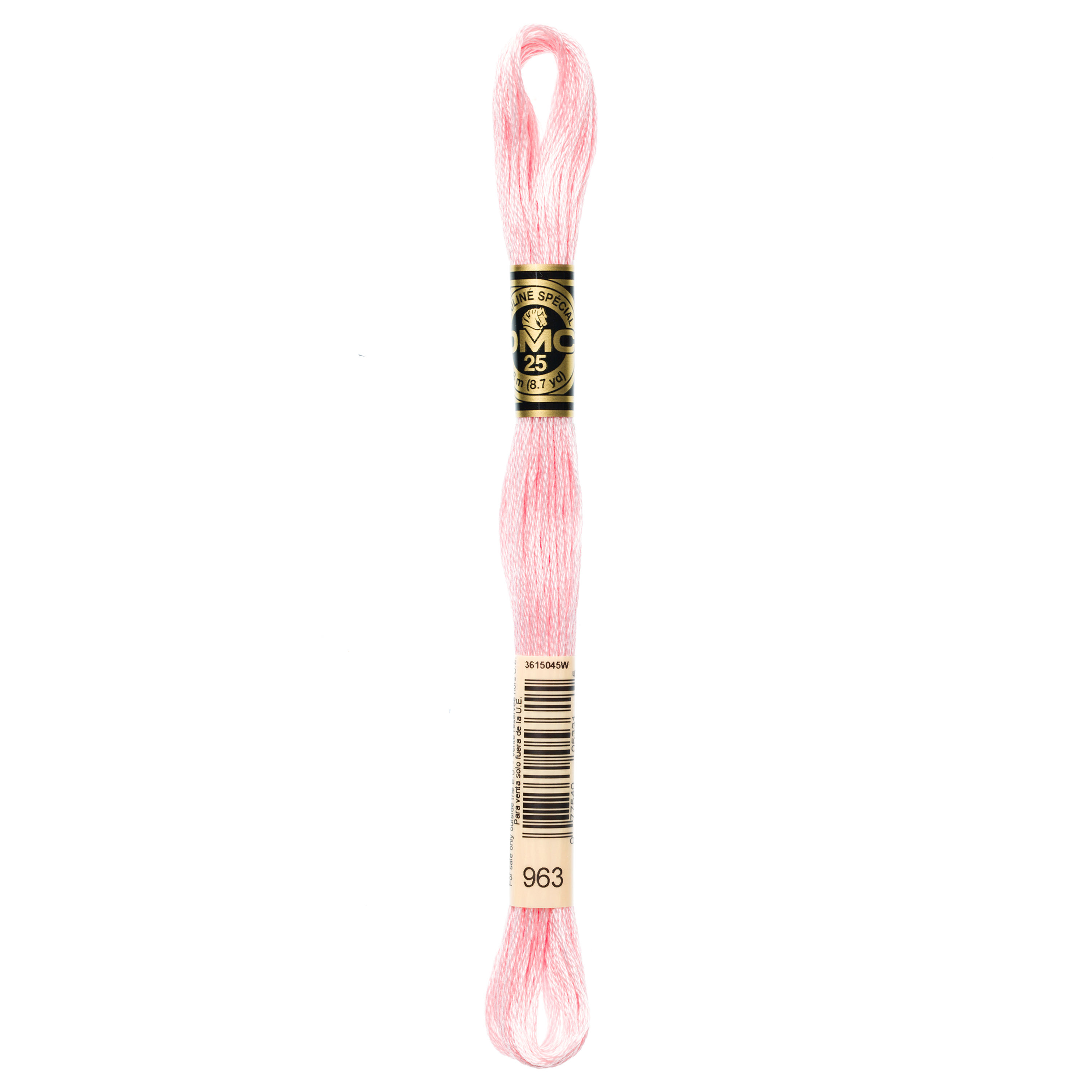 DMC 963 Ultra Very Light Dusty Rose embroidery floss skein