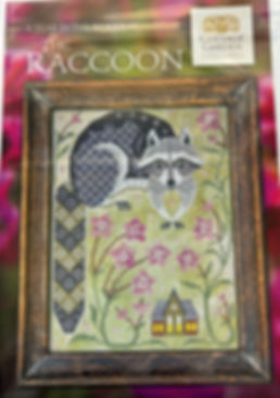 The Raccoon with floral and house Cottage Garden A Year in the Woods 4: The Raccoon