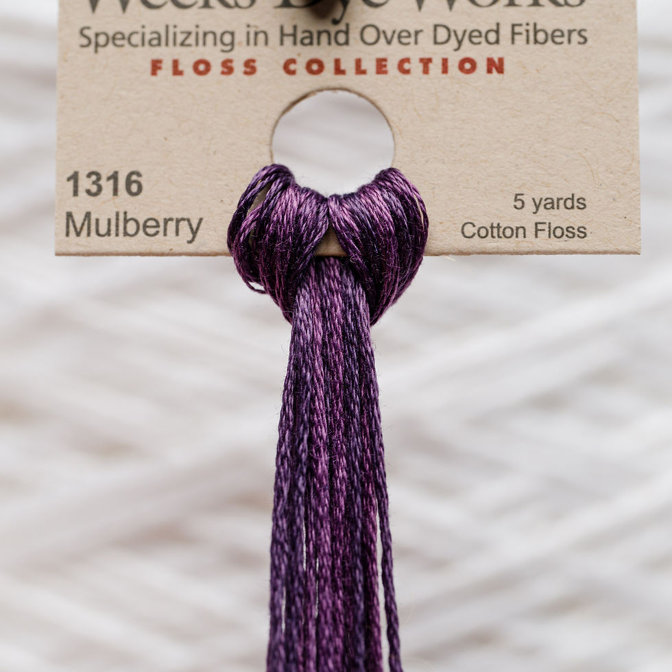 Thumbnail: Weeks Dye Works 1316 Mulberry 5-yard cotton floss skein