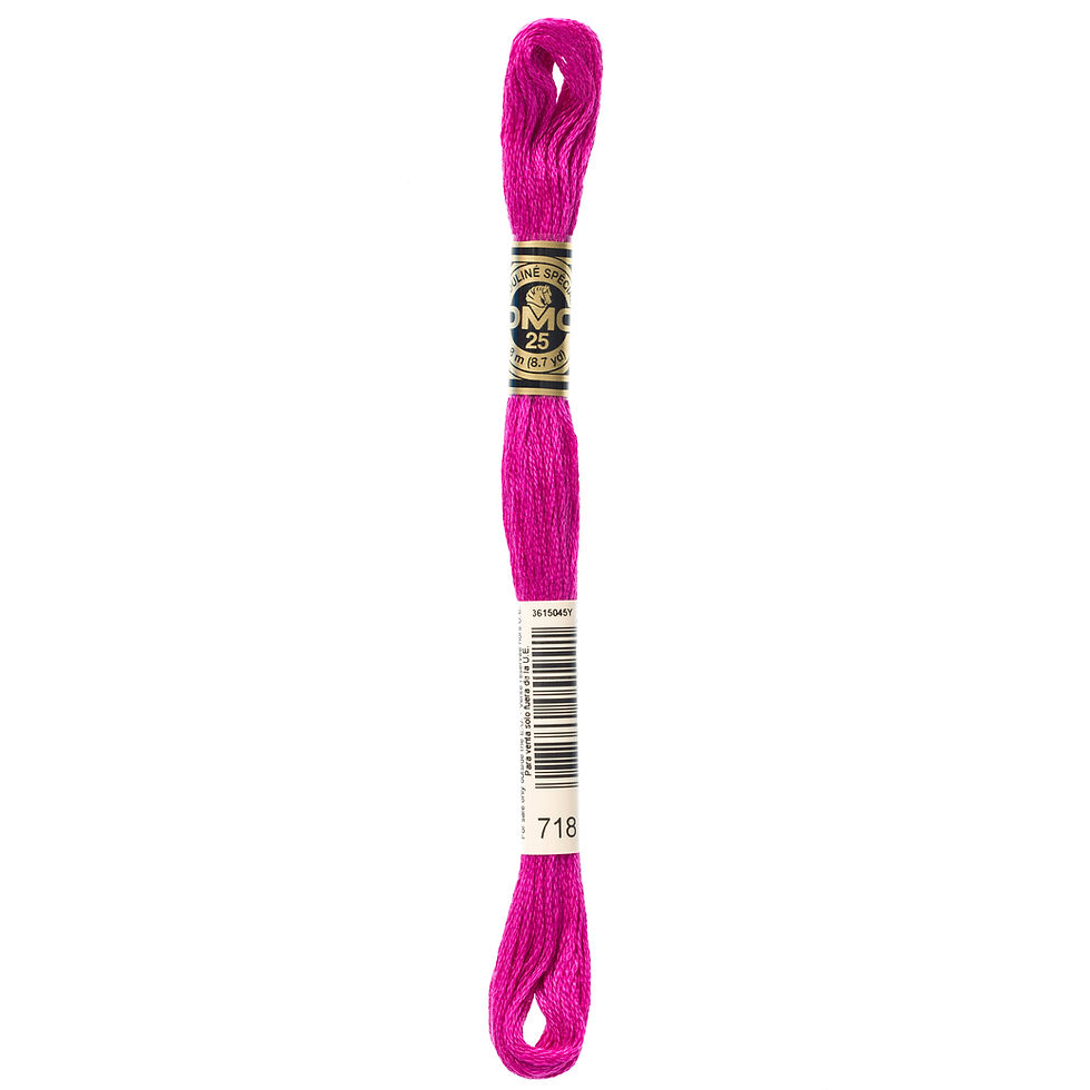 Thumbnail: DMC 718 Plum embroidery floss skein