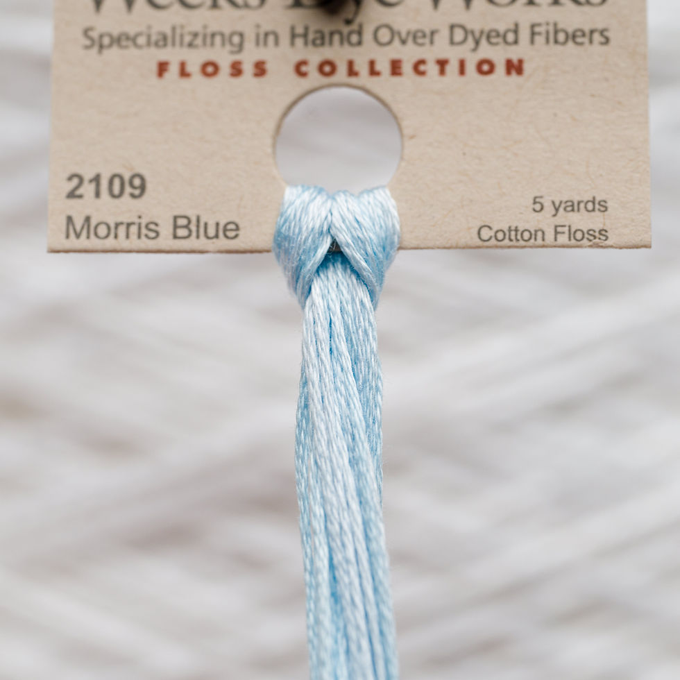 Thumbnail: Morris Blue cotton floss, 2109, 5 yards, Weeks Dye Works collection