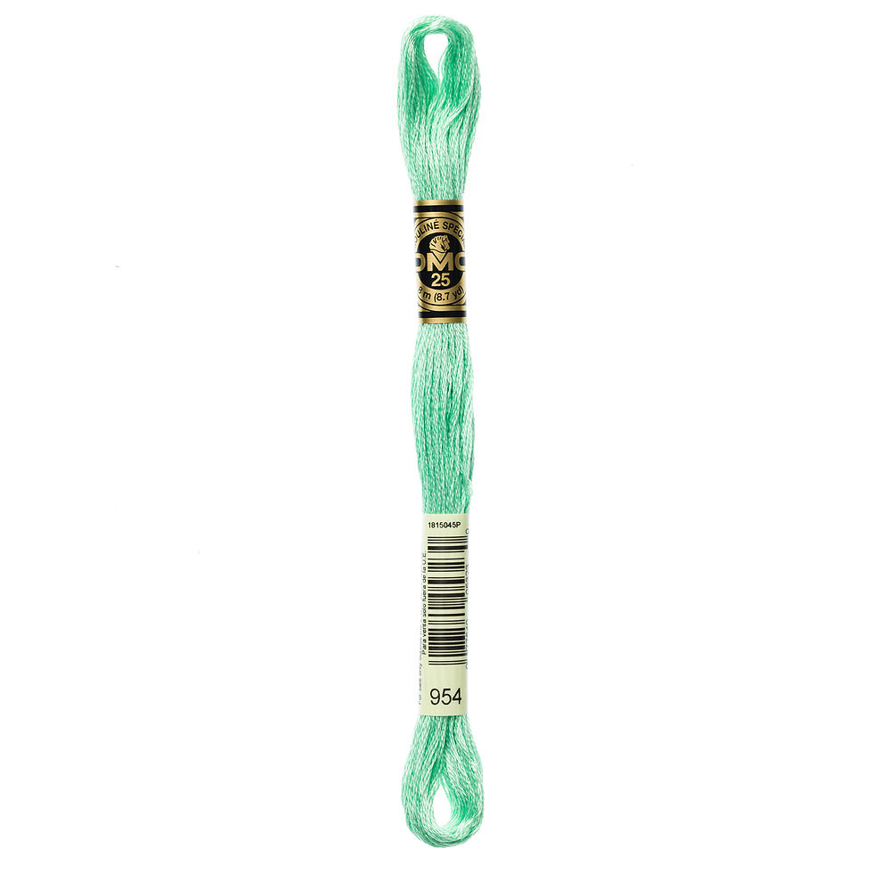 Thumbnail: DMC 954 Nile Green embroidery floss skein