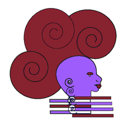 women afro karine before illustrator