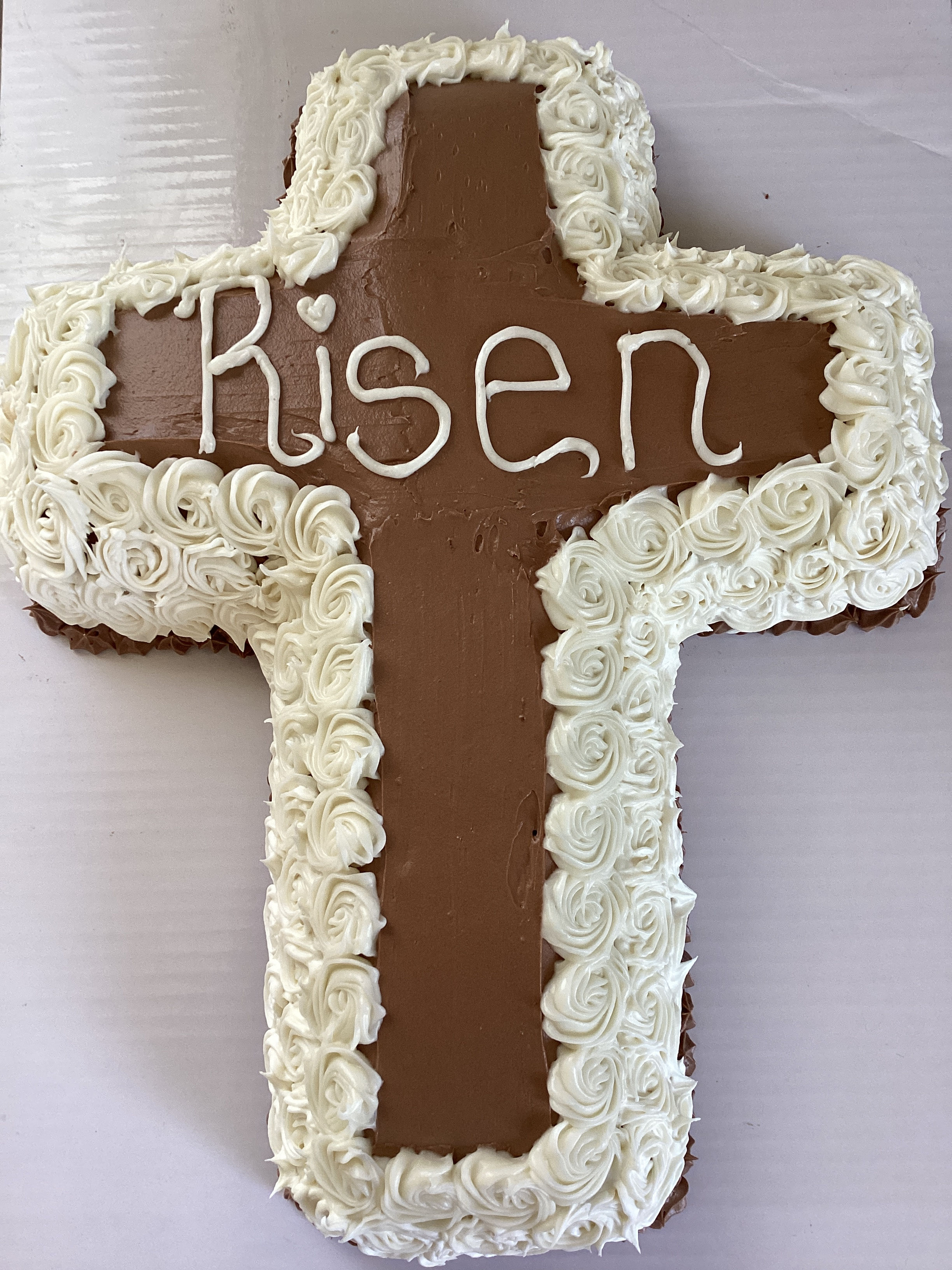 Cross shaped cake