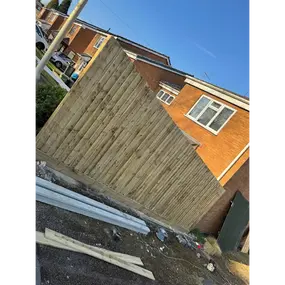 A fence being installed 