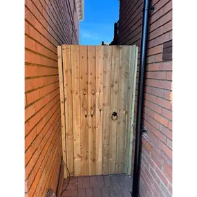 A wooden garden gate