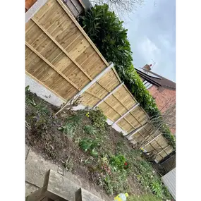 a concrete pillar fence