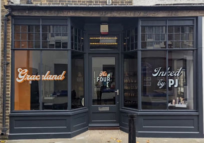Tattoo shop front for Inked by PJ
