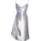 Thumbnail: Montego White Satin Side Slit Dress